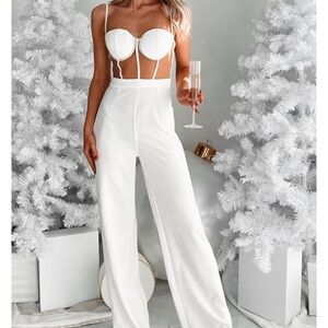NanaMacs Chic White Jumpsuit